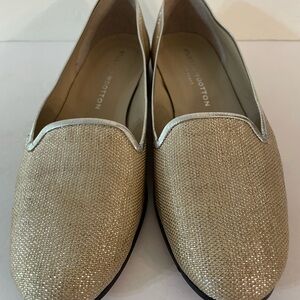 Stubbs & Wooton  Shimmering Metallic Gold Loafers Sz 9